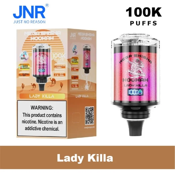 JNR Shisha Hookah 100K Rechargeable Disposable Vape